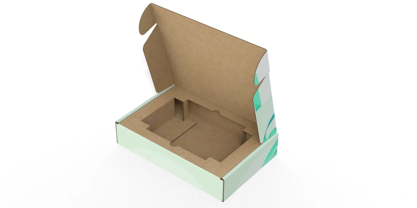 Flip top boxes rectangular inserts mailer