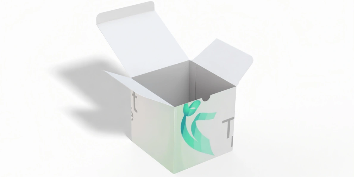 Stylish tuck-end open square box for modern packaging needs
