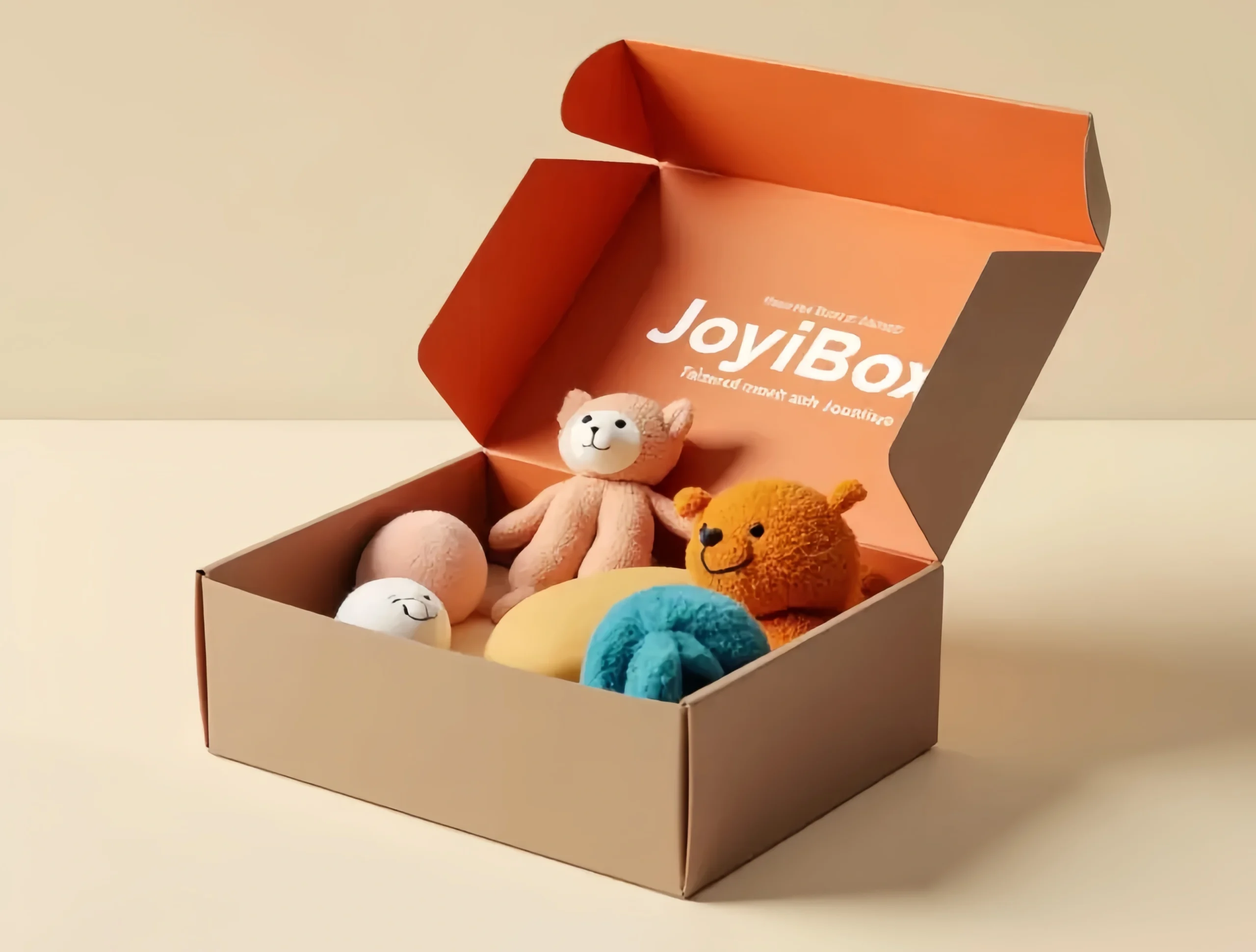 Corrugated cardboard box for toys, strong and durable packaging for shipping and storage.