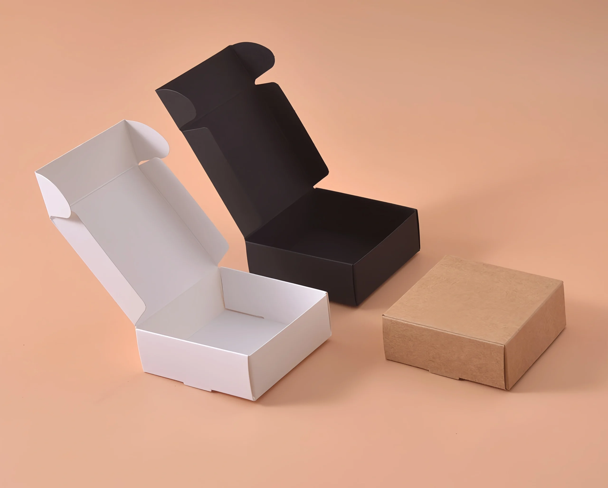Recycled kraft paper box packaging for sustainable product presentation