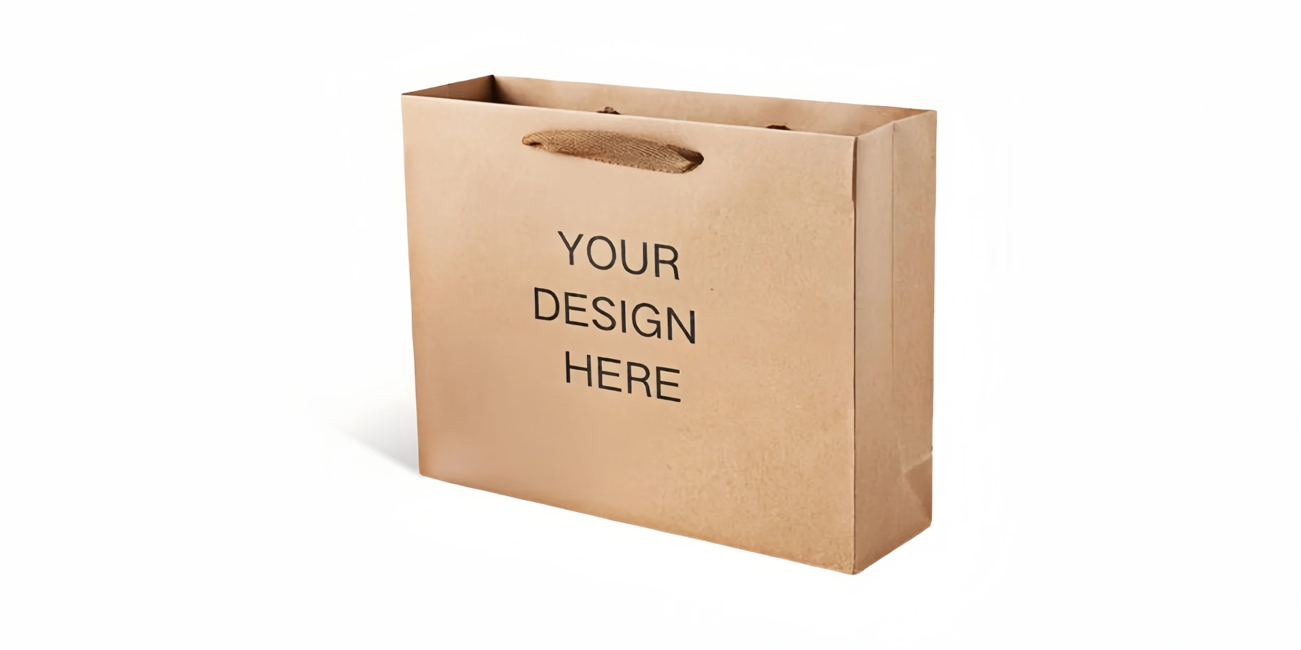 Custom printed Kraft paper bag with logo for retail branding.