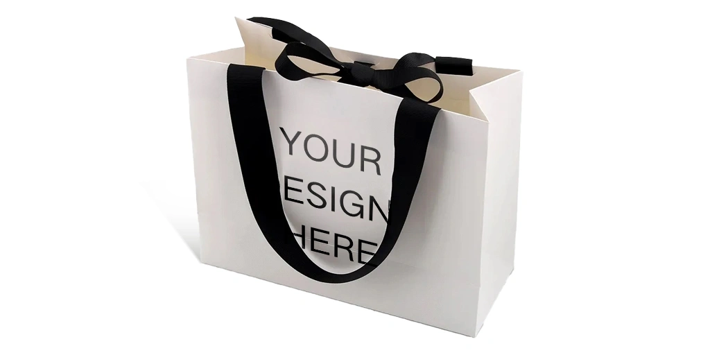 Elegant Gift Paper Bags with Ribbons - Kraft Favor Bags with Handles for Weddings, Parties & Luxury Packaging - Customizable Eco-Friendly Gift Bags