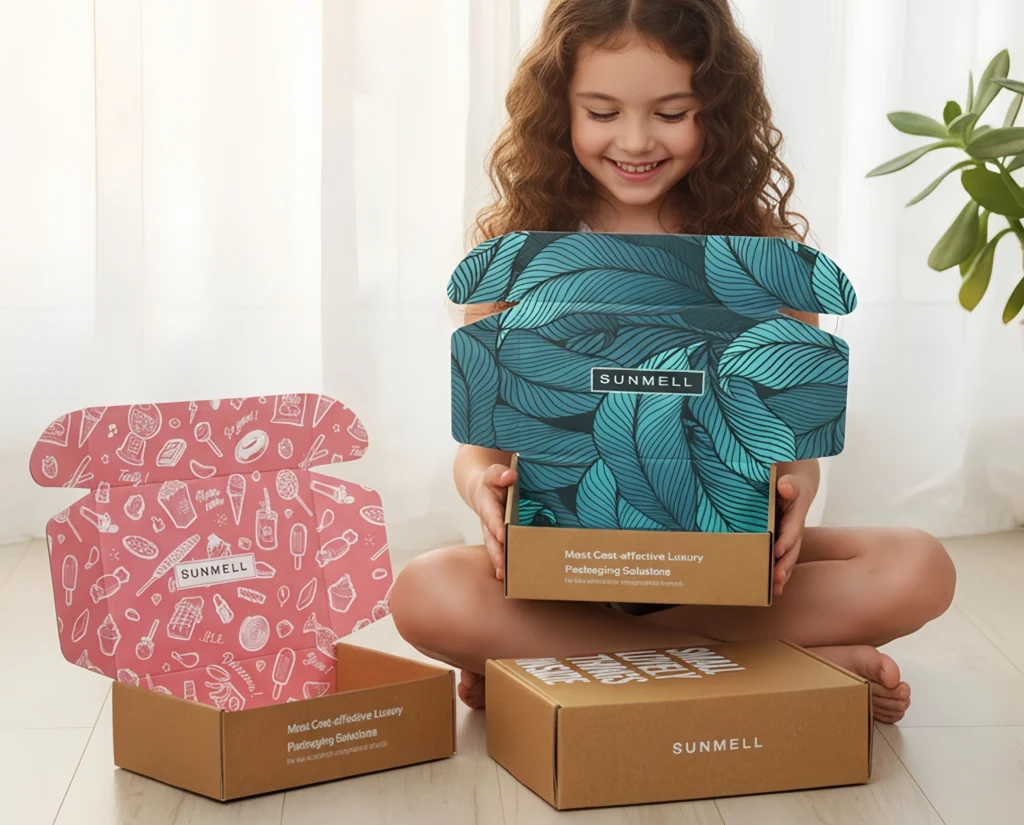 Eco-friendly kraft corrugated boxes made from recyclable materials for sustainable packaging