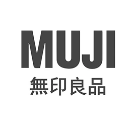 MUJI logo displayed as part of Lucklin’s custom packaging collaboration portfolio.