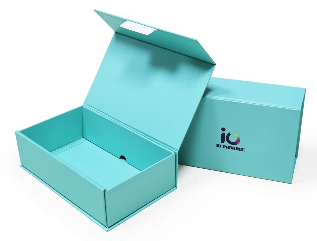 Colorful rigid gift box with premium finish, ideal for packaging gifts.