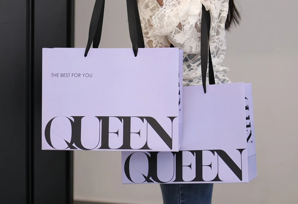 custom shopping bags wholesale with logo printing for branding and retail packaging