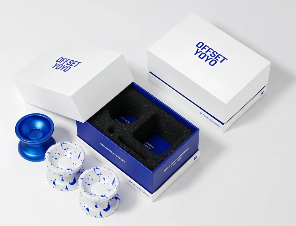 Luxury rigid gift box with velvet interior lining