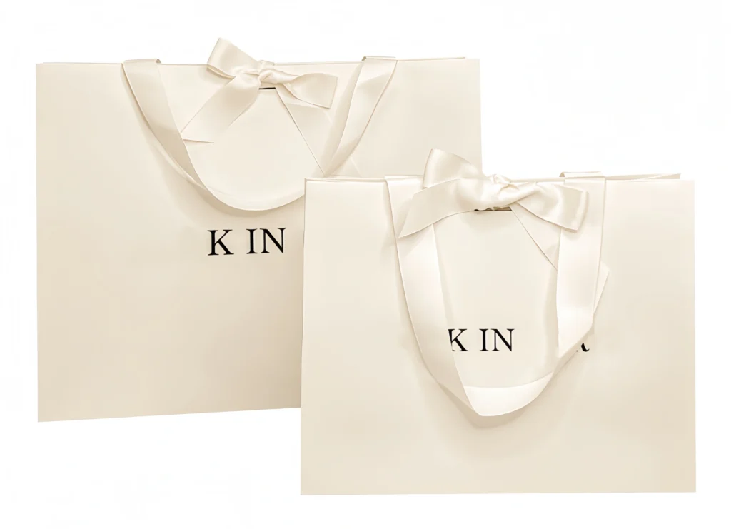 custom paper shopping bags in different sizes and materials