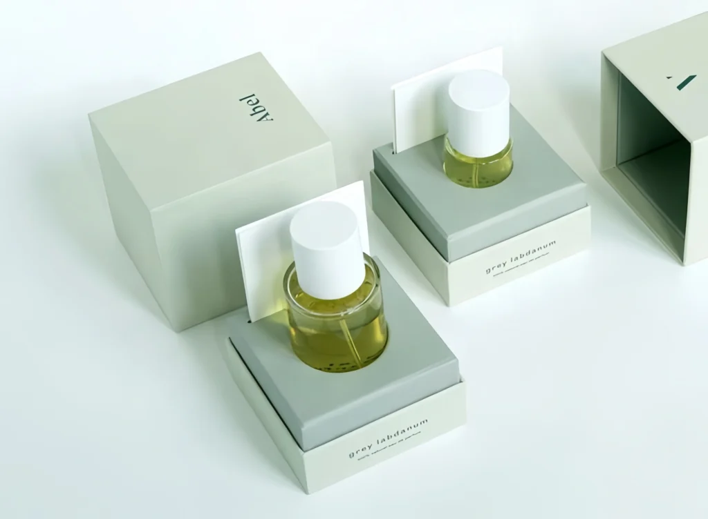 Custom perfume packaging boxes with luxury branding and elegant design