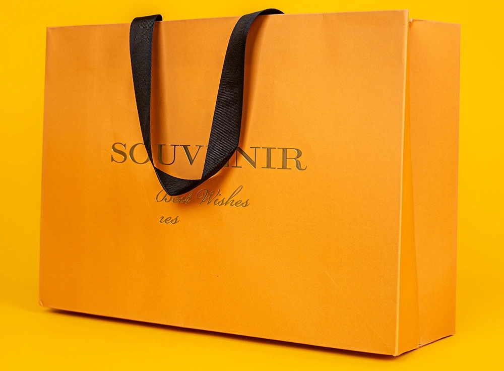 custom paper shopping bags with logo printing and brand design