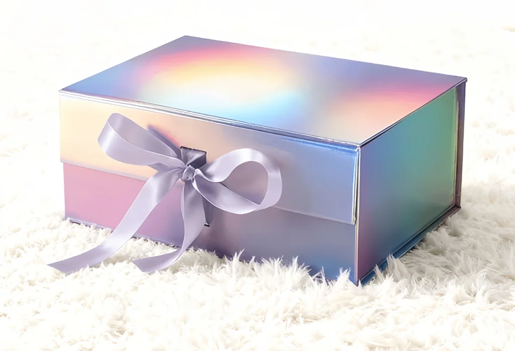 Luxury magnetic gift box packaging with smooth closure