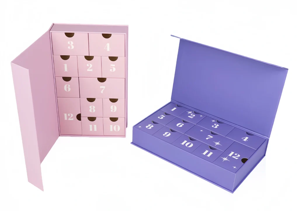 Cosmetic magnetic gift box unboxing experience with luxury packaging presentation