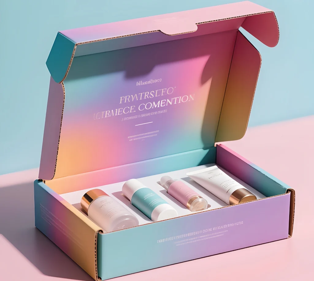 retail mailer box packaging used for product display and branded customer experience