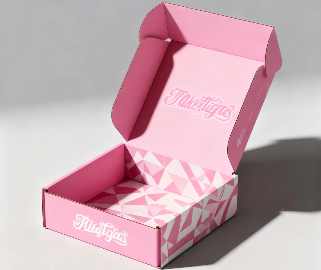 Retail packaging box with custom printing and premium finishing