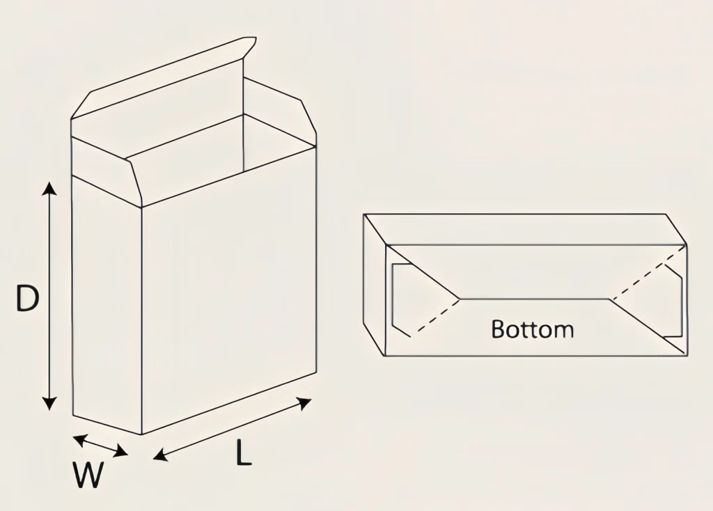 Auto lock bottom folding carton box for heavy duty retail packaging