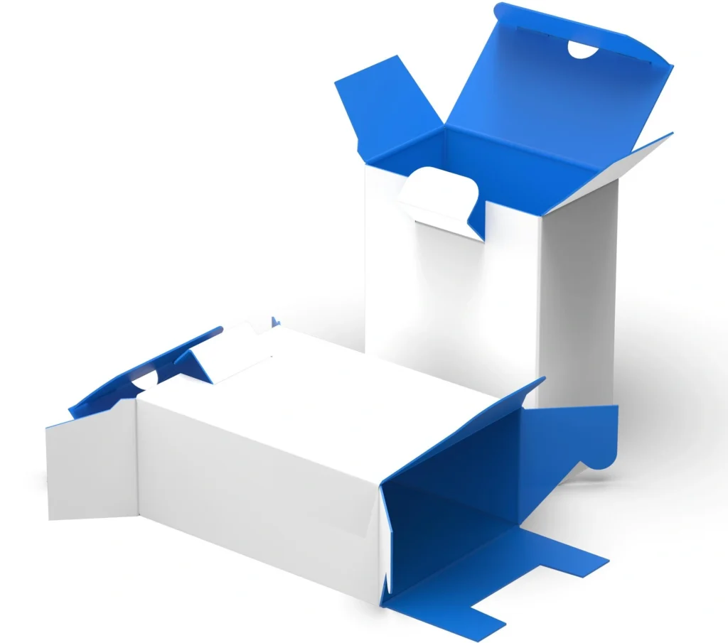 Snap lock bottom folding cardboard box packaging for retail products