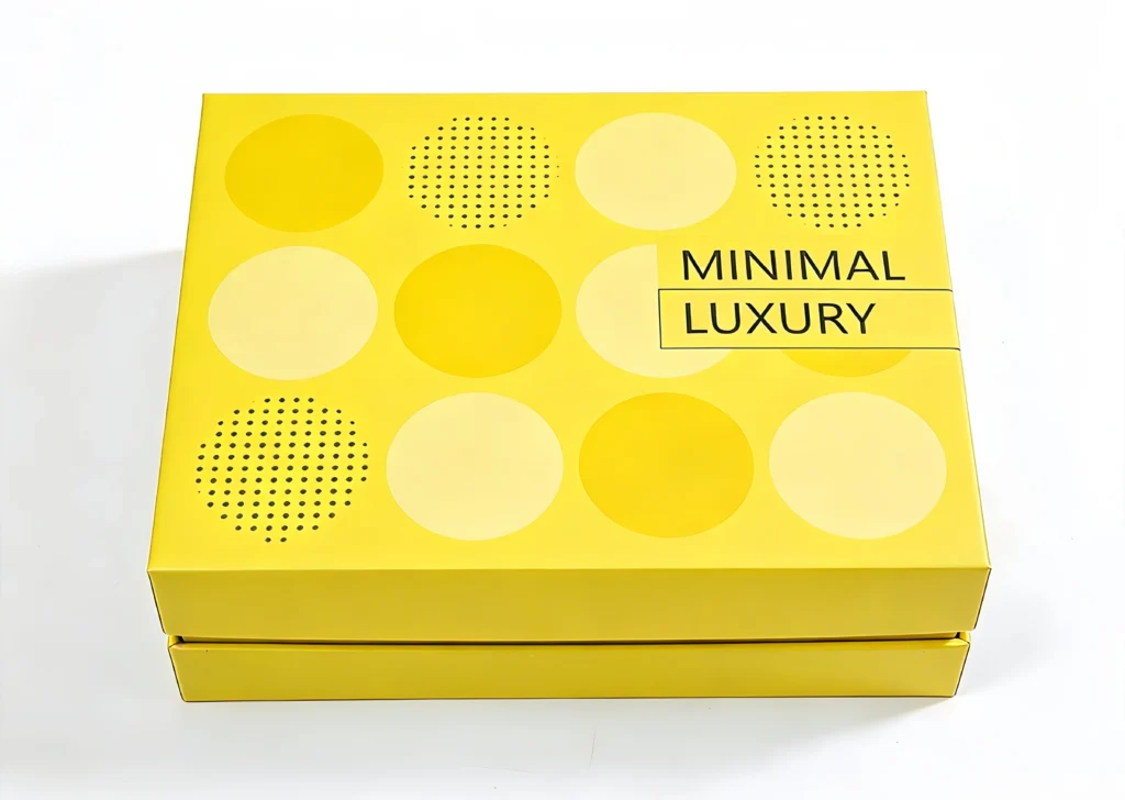 Lid and base rigid box for luxury gift packaging