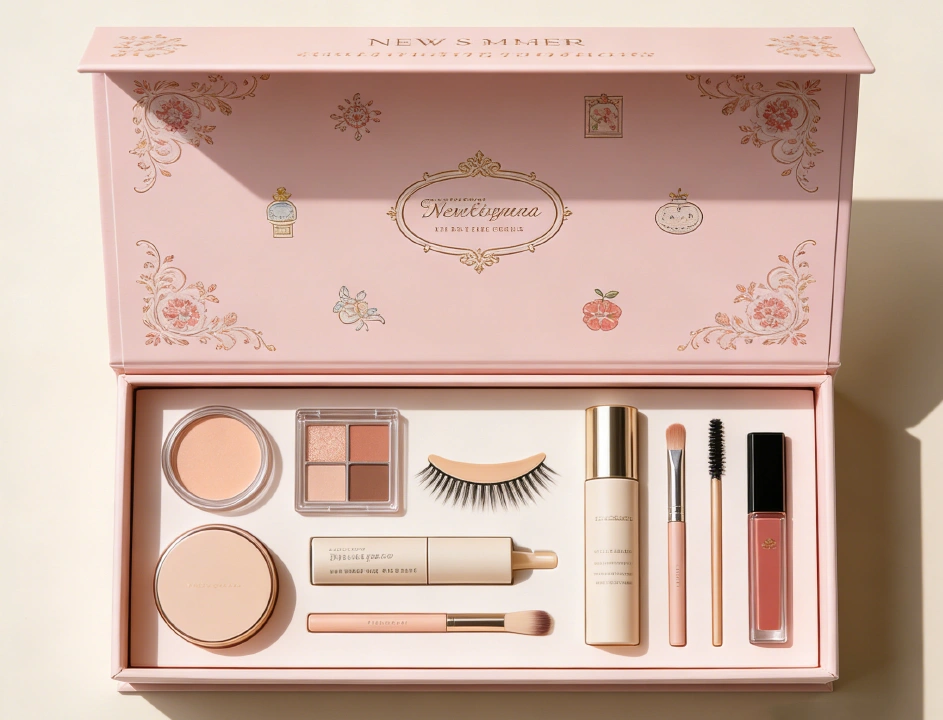 Minimalist aesthetic cosmetic packaging design for trendy beauty brands